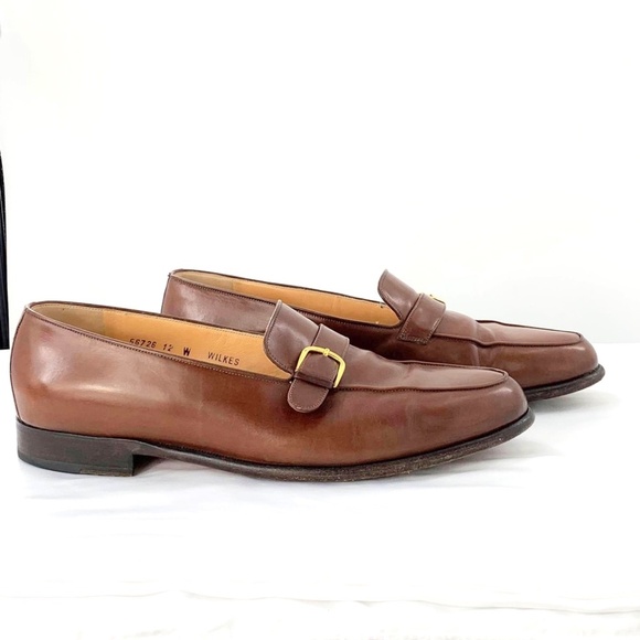 Bruno Magli Mens Shoes Wilkes Loafer Brown Italian Leather Buckle Sz 12 W main image 12
